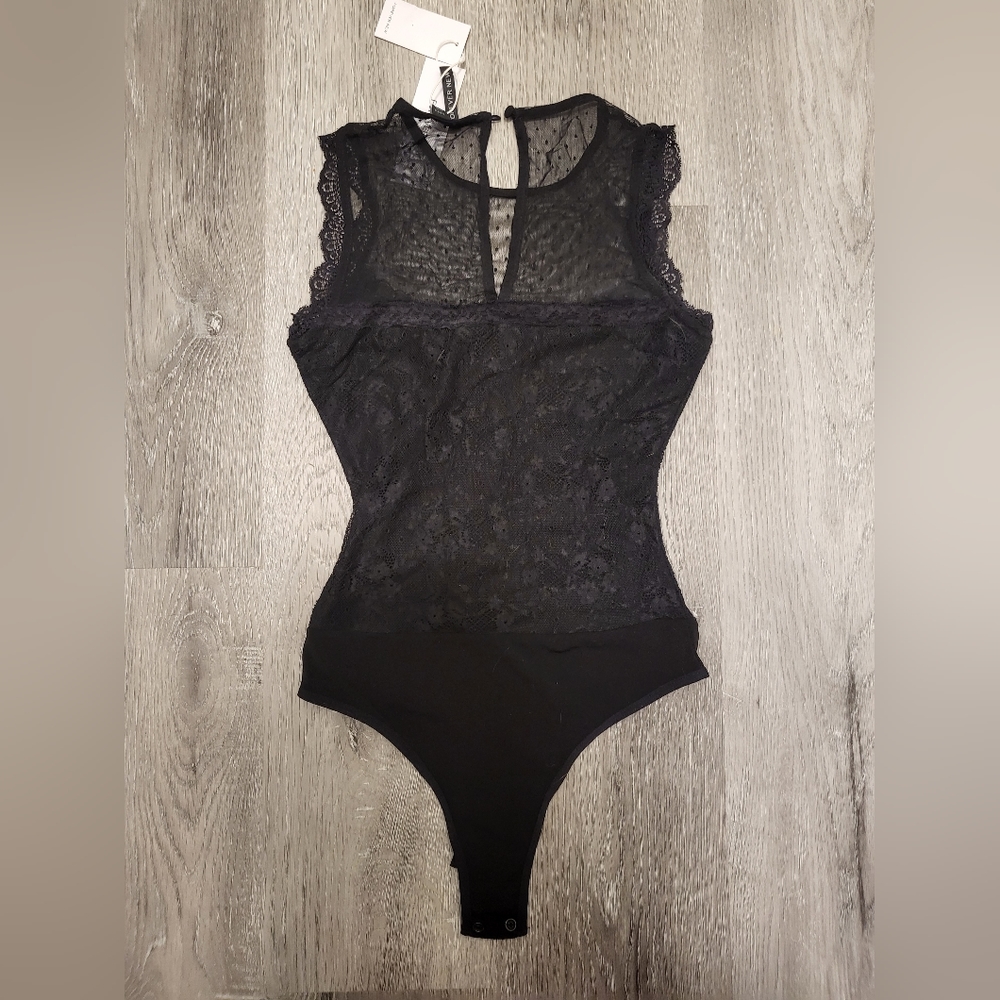 Forever new xxs, black, bodysuit